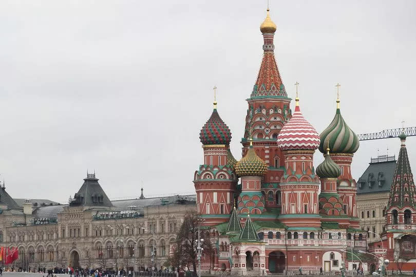 Red Square in front of St. Basil's Cathedral, Moscow, Russia