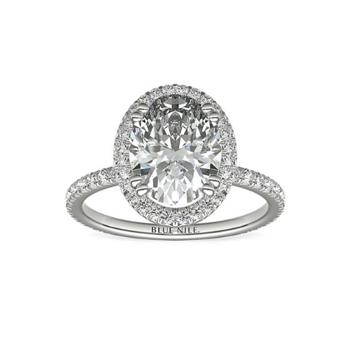 Studio Oval Cut Heiress Halo Engagement Ring