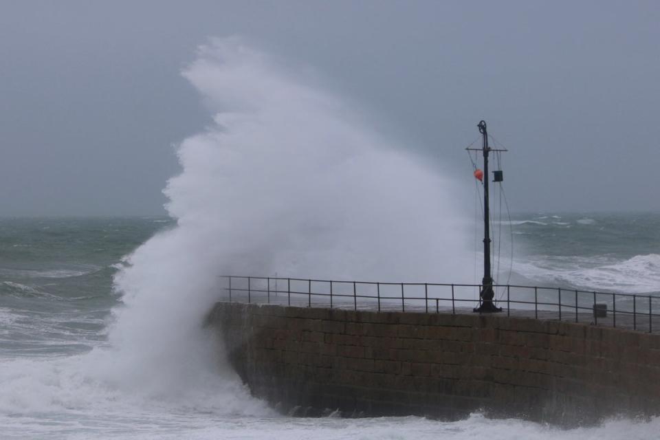 The Met Office warned of a danger to life along many coastal areas as Storm Jocelyn sweeps across the country (JO-SHREEVE via REUTERS)