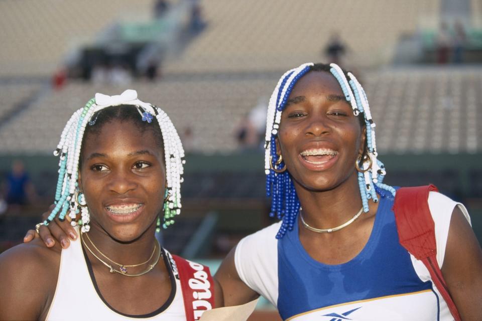 Venus and Serena Williams with hair beads