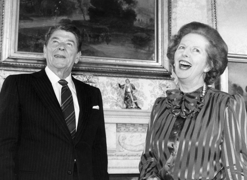 Margaret Thatcher and Ronald Reagan first met on 25 February 1981 (Getty Images)