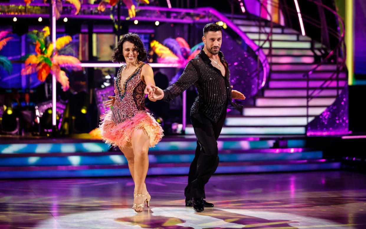 Amanda Abbington and Giovanni Pernice during their appearance on the live show of Strictly Come Dancing