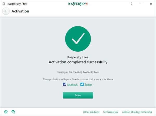 Kaspersky Free 英文版開放下載，安裝後免序號自動取得授權