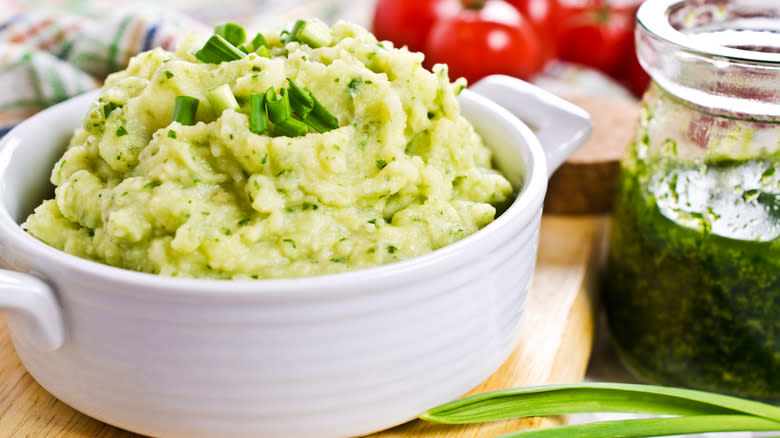 pesto mashed potatoes