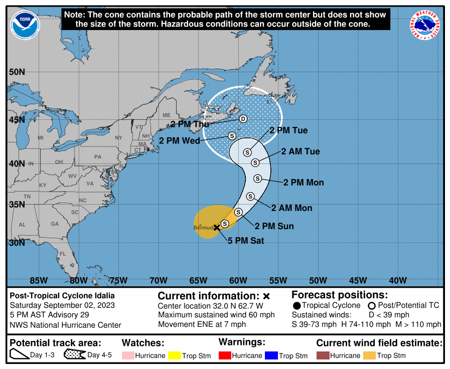 National Hurricane Center tracking 6 systems. Tropical Depression 12