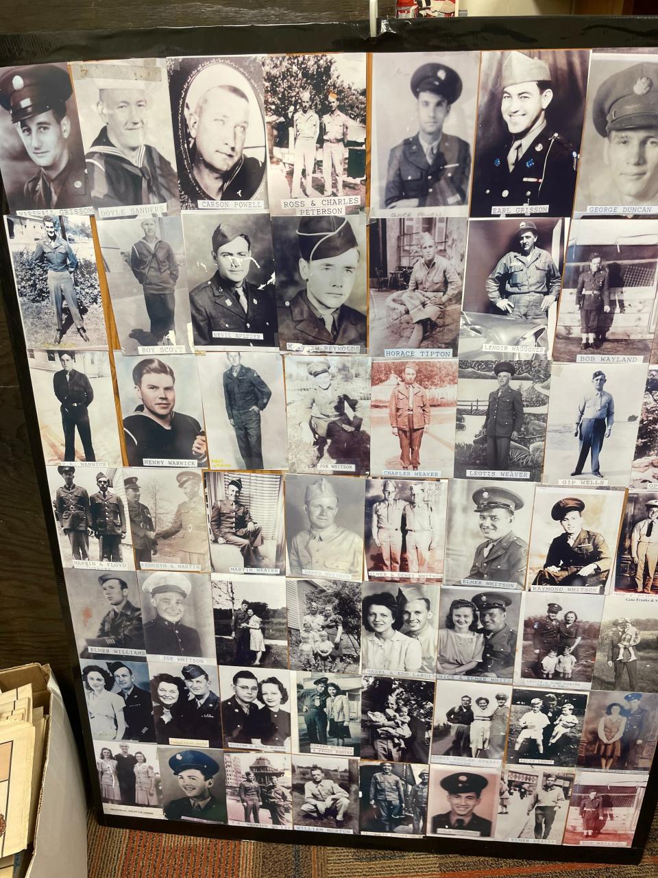 A collection of photos of service members from Halls will be on display in the new museum.