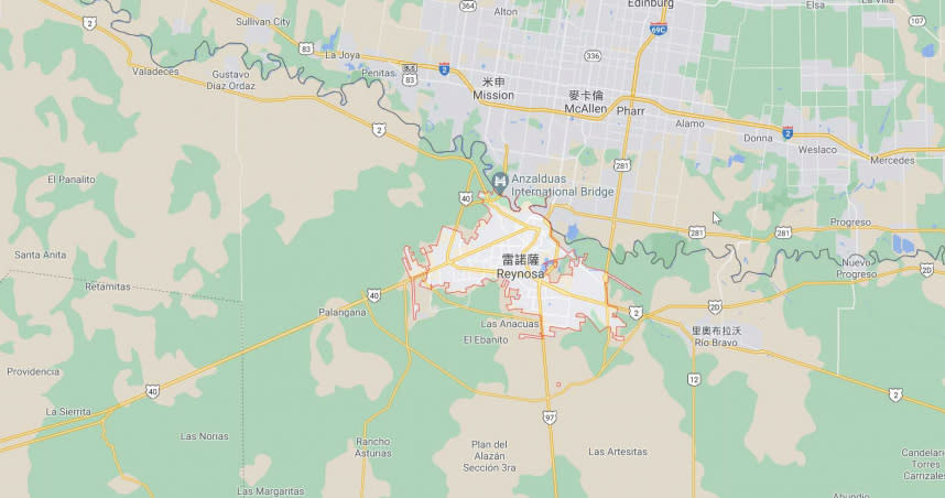 美墨邊境城市雷諾薩日前爆發槍擊事件。（圖／翻攝自Google地圖）
