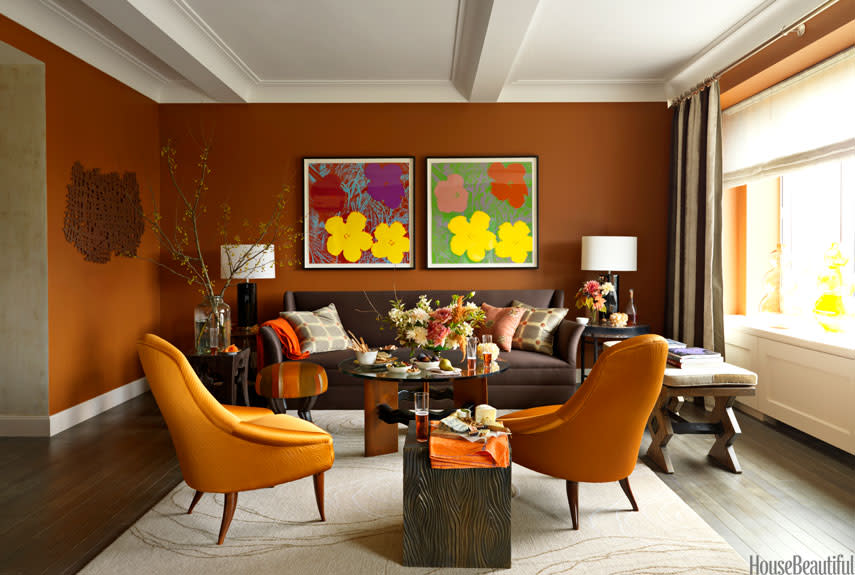 Orange Living Room