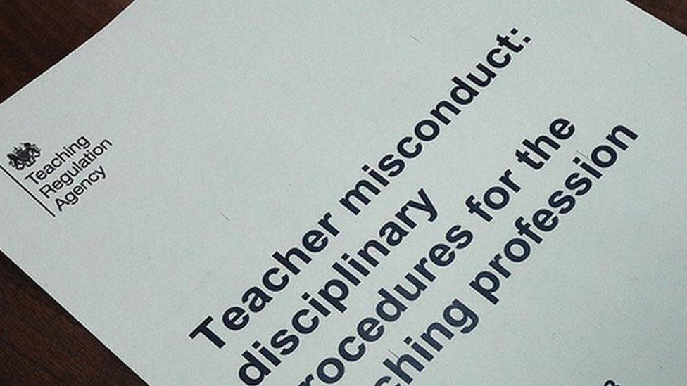 Teaching Regulation Agency document for disciplinary procedures
