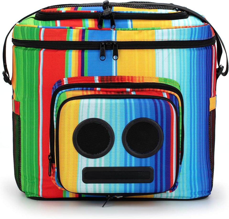 Rainbow cooler bag with speakers