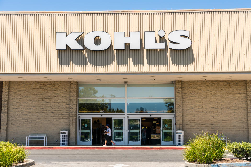 August 1, 2019 Mountain View / CA / USA - Kohl's store entrance at one of their locations in South San Francisco bay area; Kohl's is an American department store retail chain