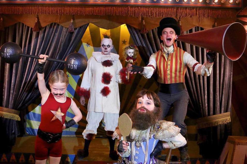 Neil Patrick Harris, David Burtka, Harper and Gideon on Halloween