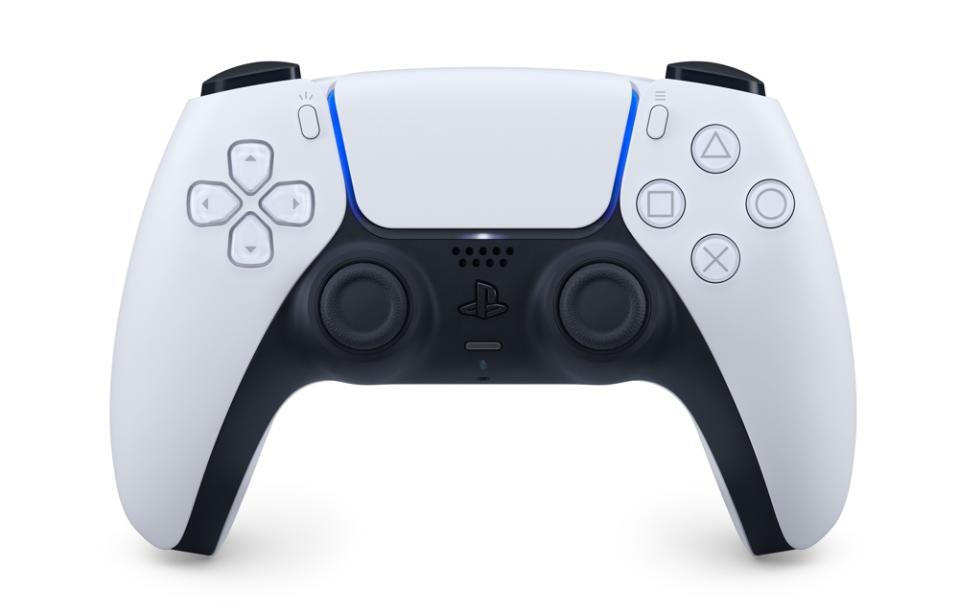 The new DualSense controller is chunkier than the DualShock 4, but features innovative adaptive triggers that add tension to button presses. (Image: Sony)