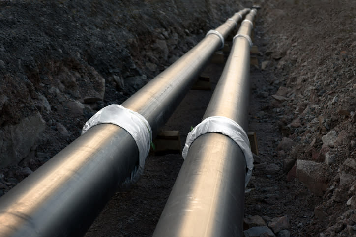 An underground pipeline.