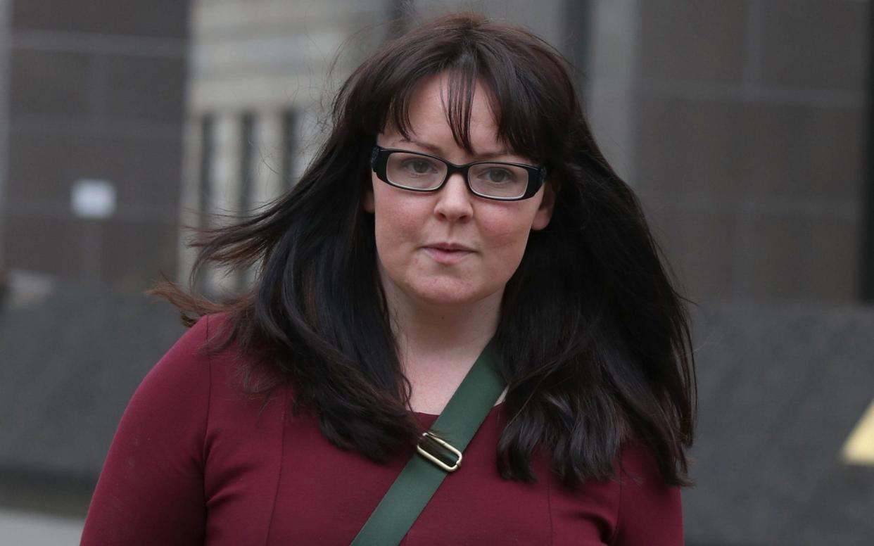 Natalie McGarry leaving court in Glasgow - PA