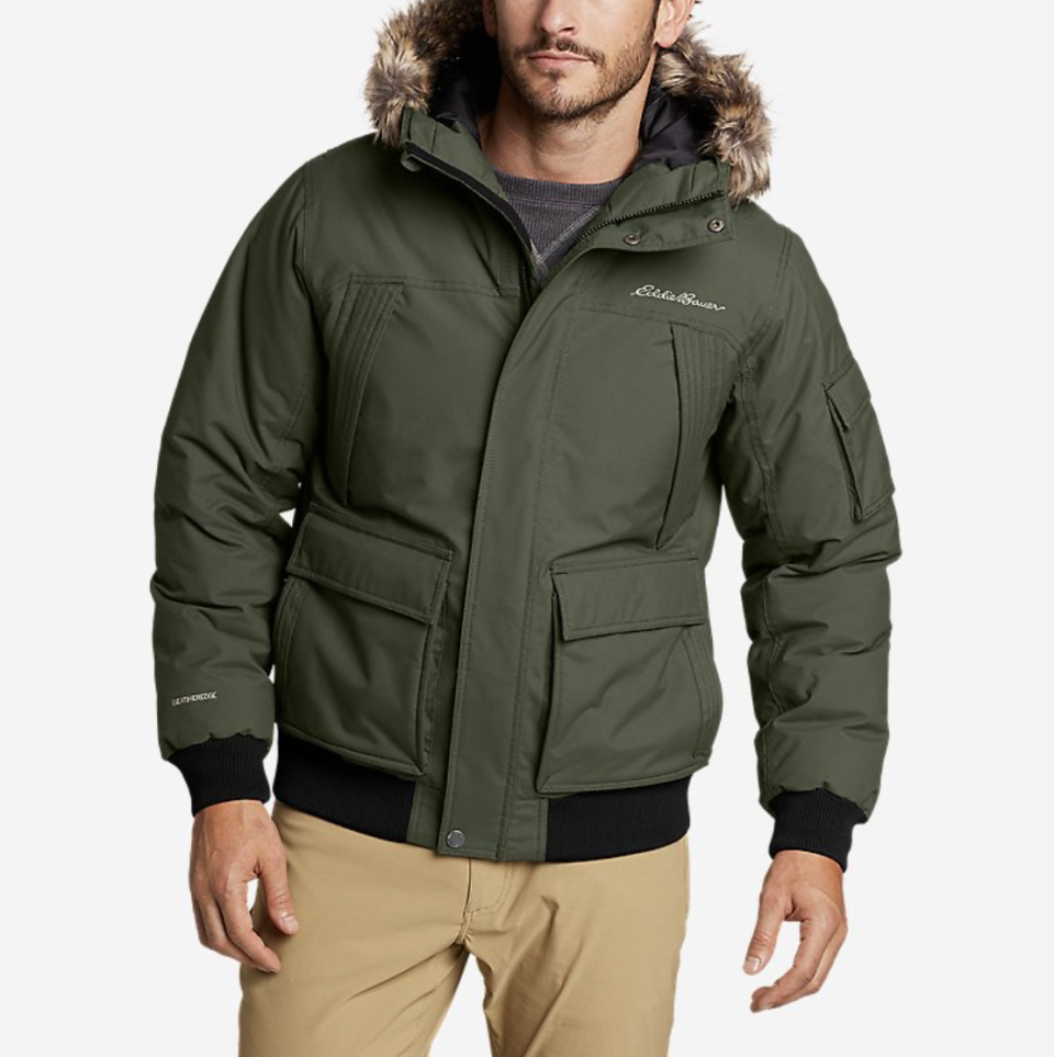 Eddie Bauer Superior Down Bomber Jacket is on sale for $190 (originally $379). 