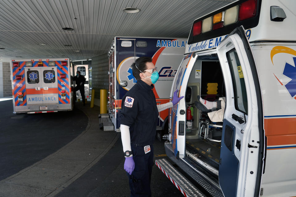 Ambulance Service In Chelsea, Mass., Grapples With State's Coronavirus Surge (David Degner / Getty Images file)