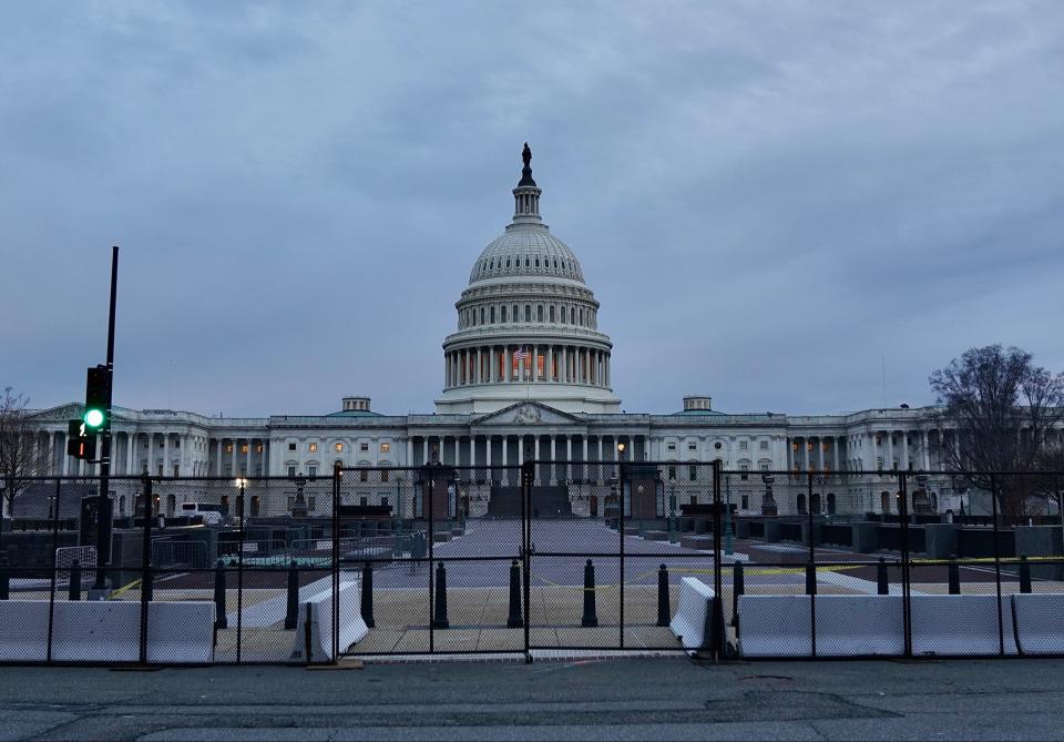 U.S. Capitol on Jan. 8, 2021, in Washington, D.C.