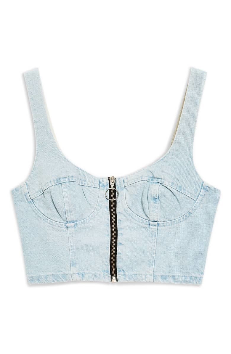 Shop Now: Topshop Denim Bustier, $50, available at Nordstrom.