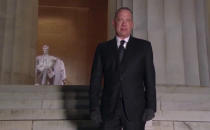 In this image from video, Tom Hanks speaks during the Celebrating America event on Wednesday, Jan. 20, 2021, following the inauguration of Joe Biden as the 46th president of the United States. (Biden Inaugural Committee via AP)