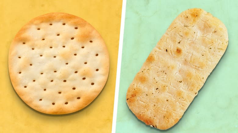 rice cracker and water cracker