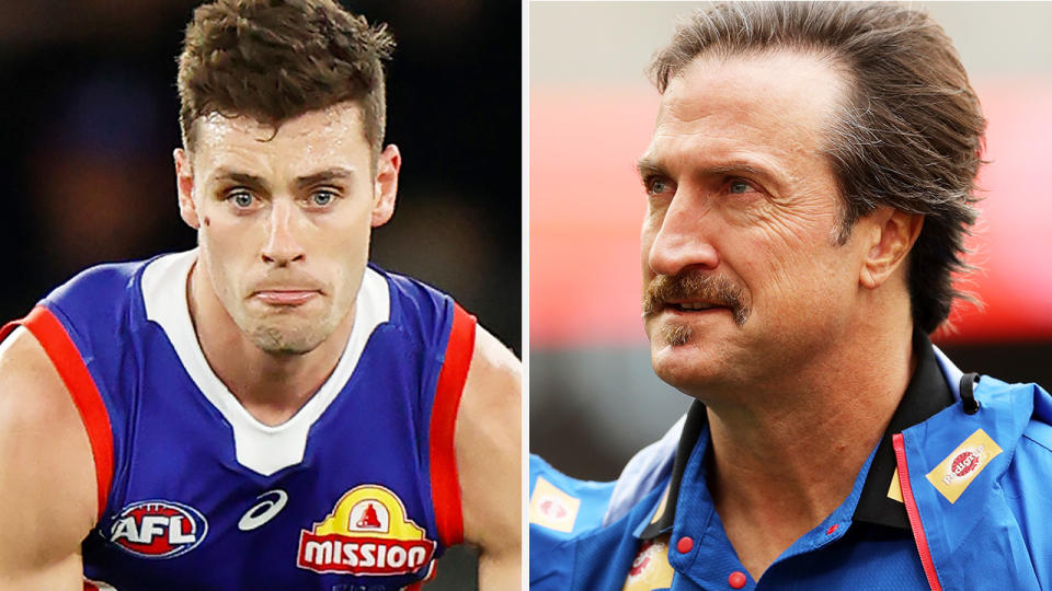 Josh Dunkley's efforts at the Western Bulldogs were lauded by coach Luke Beveridge, after the midfielder won the club's best and fairest days after requesting a trade to Brisbane. Pictures: Getty Images