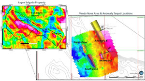 Planned Drillholes & Geophysical context of Anomalies D & B