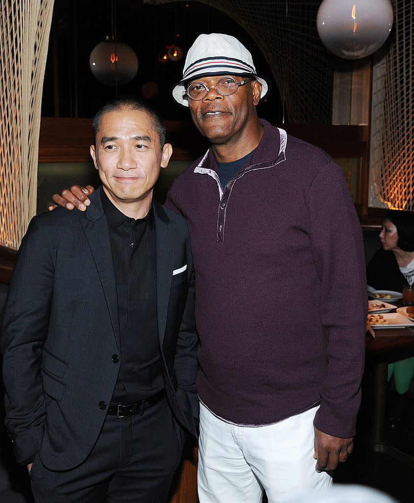 NEW YORK, NY - AUGUST 13: Tony Leung and Samuel L. Jackson attend 'The Grandmaster' New York Screening after party at Forty Four at the Royalton on August 13, 2013 in New York City. (Photo by Ilya S. Savenok/Getty Images)