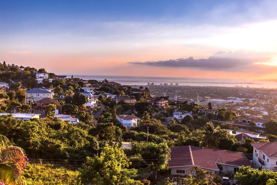 Kingston City hills in Jamaica