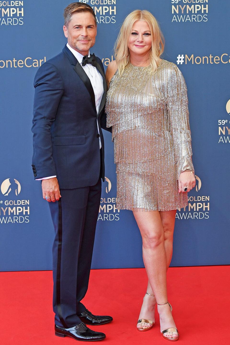 MONTE-CARLO, MONACO - JUNE 18: Rob Lowe and wife Sheryl Berkoff attend the closing ceremony of the 59th Monte Carlo TV Festival on June 18, 2019 in Monte-Carlo, Monaco. (Photo by Stephane Cardinale - Corbis/Corbis via Getty Images)