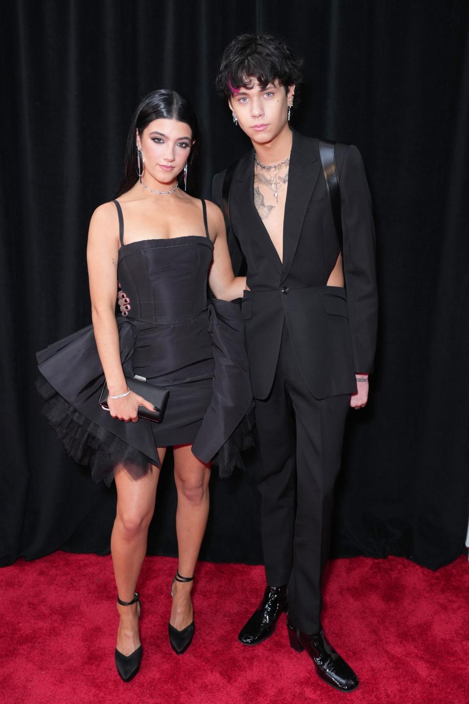 Charli D'Amelio and Landon Barker attend the 2023 Grammy Awards.