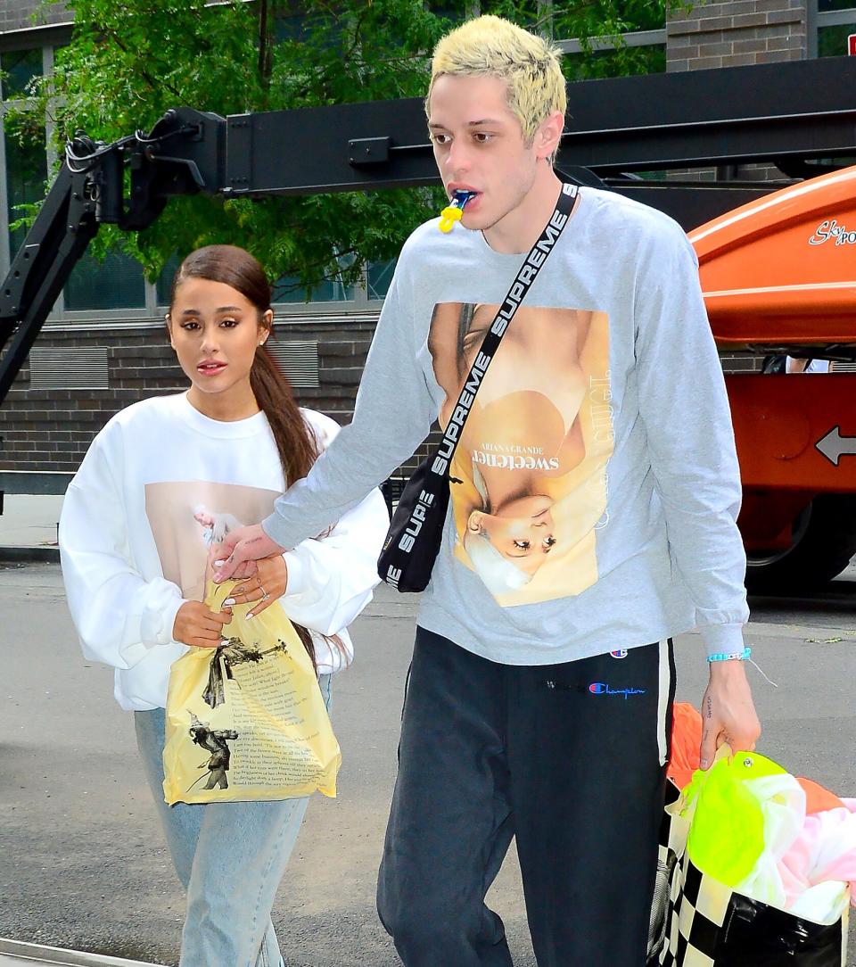 Though the romance between Ariana Grande and Pete Davidson wasn't meant to last, Pete can always say he got early access to her <em>Sweetener </em>album merch. 