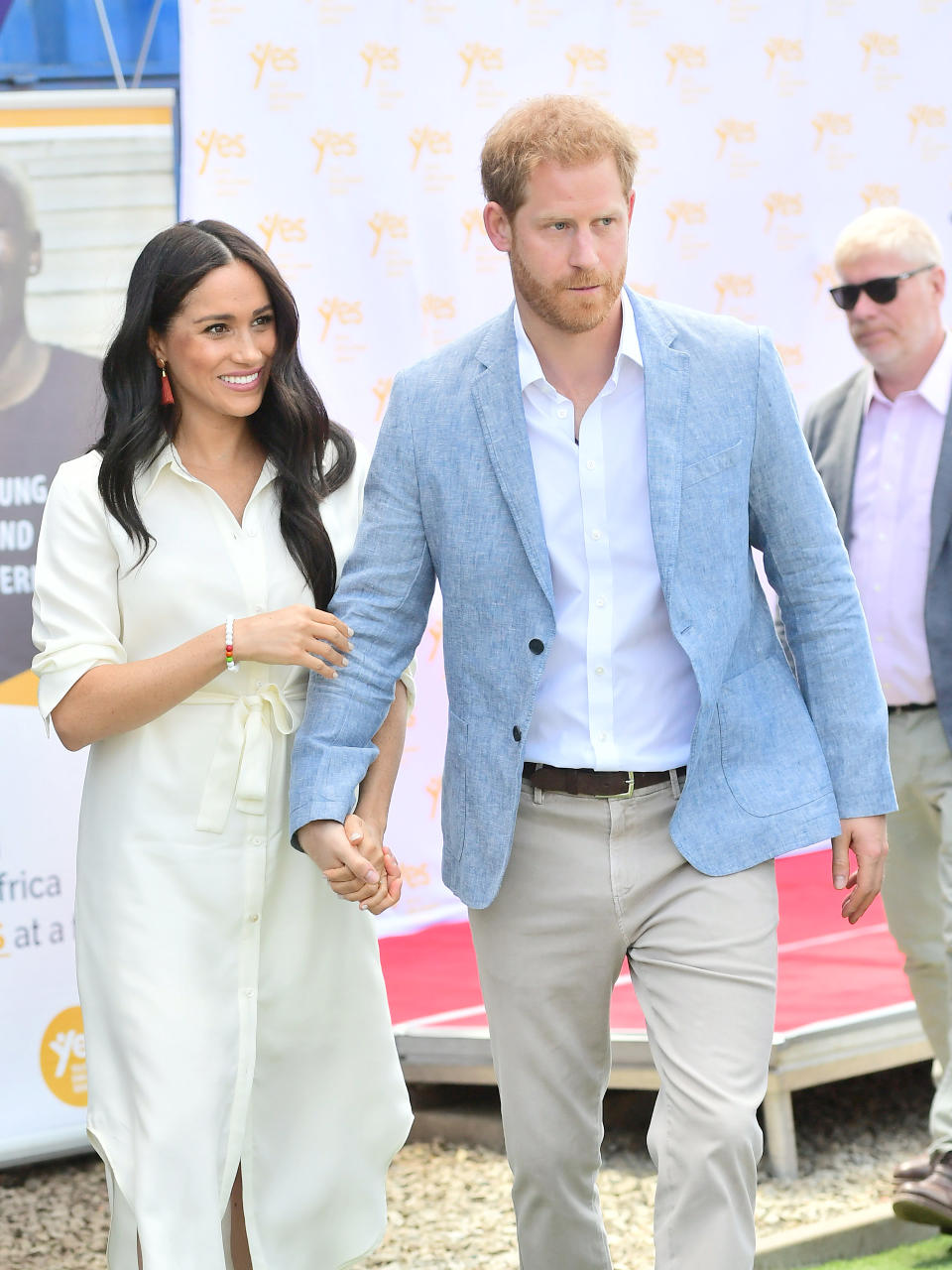 JOHANNESBURG, SOUTH AFRICA - OCTOBER 02: Prince Harry, Duke of Sussex and Meghan, Duchess of Sussex visit the township of Tembisa during their royal tour of South Africa on October 02, 2019 in Various Cities, South Africa. (Photo by Samir Hussein/WireImage)