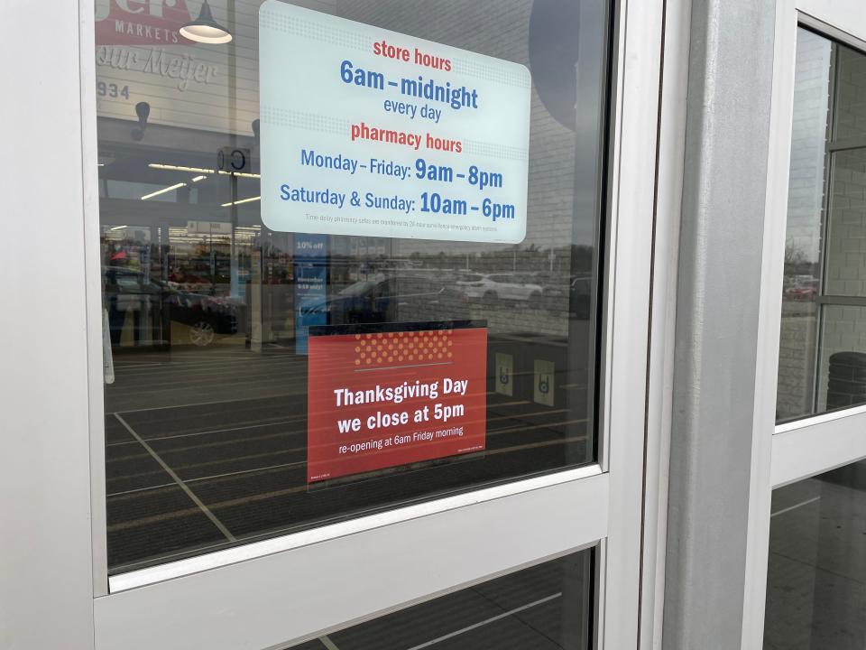 Meijer stores in Northern Ohio will be open on Thanksgiving Day but will close early.