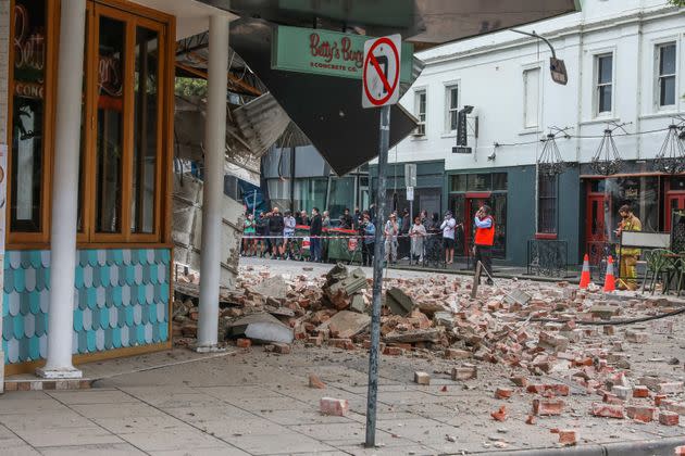 Buildings were damaged by the earthquake but there have not been any reports of serious injuries (Photo: Asanka Ratnayake via Getty Images)