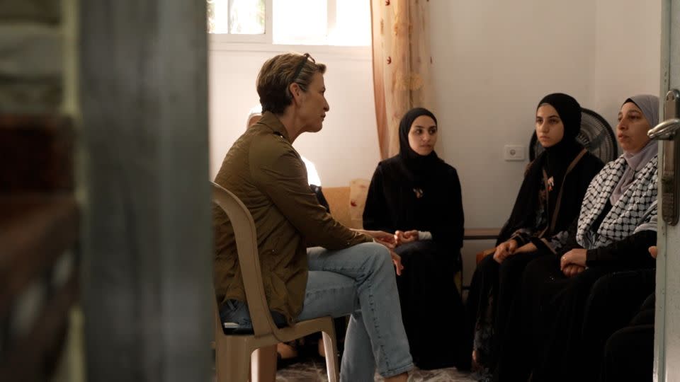 The wives, daughters, and sisters of Ahmad and Ibrahim Wadi told CNN's Becky Anderson they would continue to defend their land. - CNN