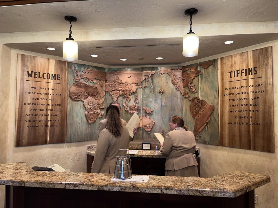 Front desk area of Tiffins.