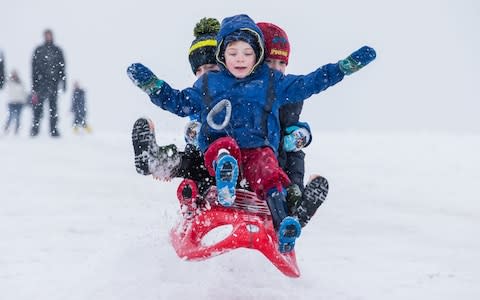 Children play on a hill in Eckington, Worcestershire - Credit: SWNS.com