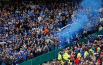 Britain Football Soccer - Manchester United v Leicester City - Barclays Premier League - Old Trafford - 1/5/16 Leicester City fans celebrate Action Images via Reuters / Jason Cairnduff Livepic