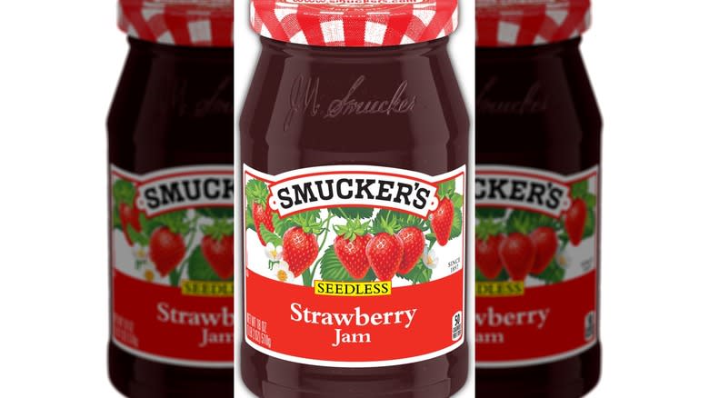 strawberry jam jars