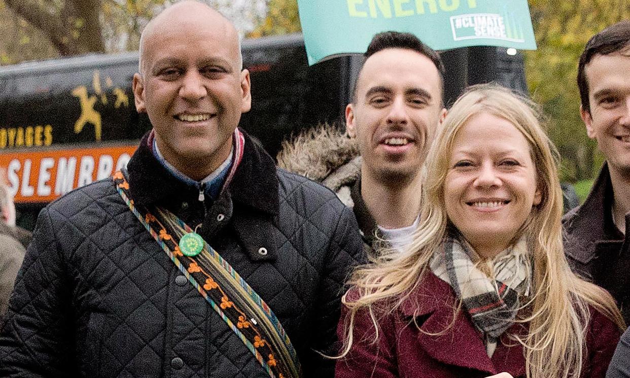 <span>Shahrar Ali (left) with the former co-leader Siân Berry.</span><span>Photograph: Mark Kerrison/Alamy</span>