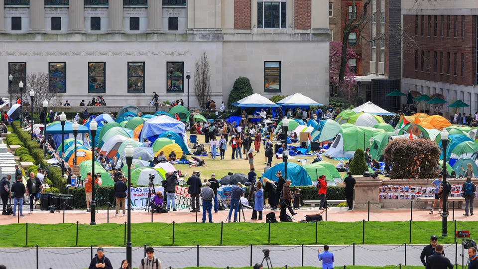 anti-Israel protest at Columbia University