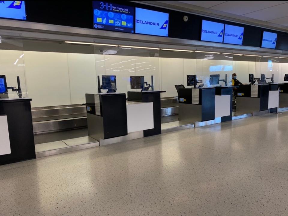 Icelandair check-in counter