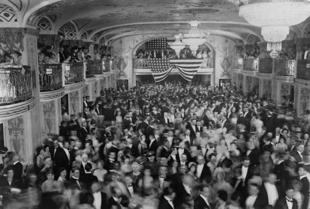 In March 1929, the well-heeled strut their stuff at President Herbert Hoover’s inaugural ball, at the Mayflower Hotel in Washington, D.C. Before the year was over, the Roaring Twenties would come to an end and the Great Depression would begin.