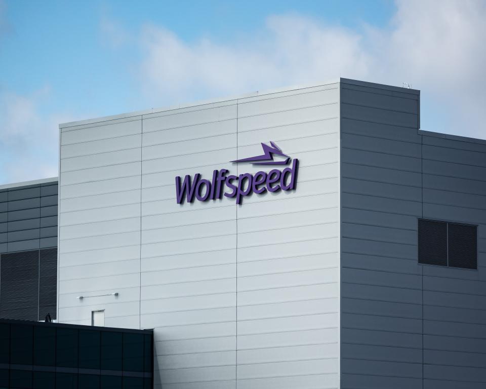 An exterior view of Wolfspeed in Marcy, NY