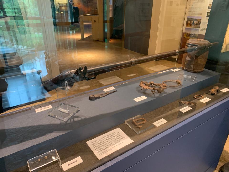 The Battle of Medina exhibit at the Witte Museum in San Antonio includes small artifacts from the likely battle site as well as objects from the period that help give the newfound items context.