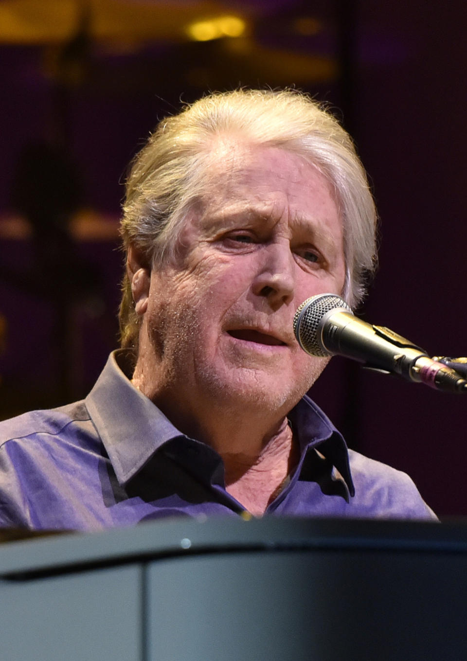 FILE - This Oct. 6, 2017 file photo shows Brian Wilson of The Beach Boys performing at the Rosemont Theatre in Rosemont, Ill.Rolling Stone magazine, which closed its offices like many companies to prevent the coronavirus from spreading, will launch the new IGTV performance series “In My Room” on Wednesday at 3 p.m. EST. It will feature Wilson performing "In My Room” as well as other classic songs; episodes will be released every Monday, Wednesday, and Friday. (Photo by Rob Grabowski/Invision/AP, File)