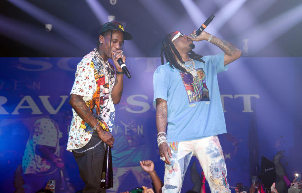 Travis Scott and Quavo perform at E11EVEN Miam - Credit: Getty Images for E11EVEN