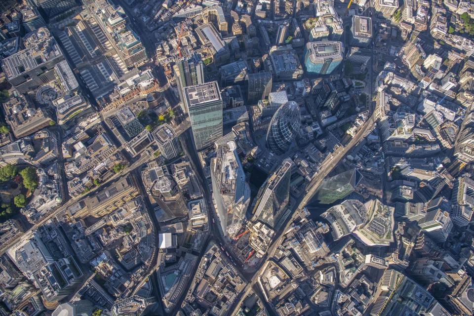 Photographer Jason Hawkes took to the skies to snap the deserted city from above. (Jason Hawkes)