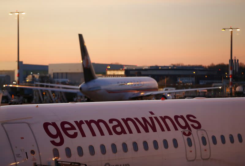 Airbus A319 aircraft of German airline Germanwings is pictured at the Cologne-Bonn airport